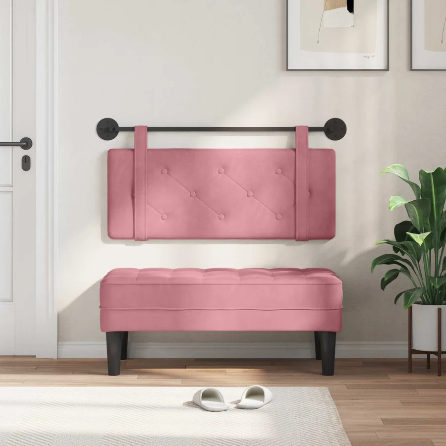 Tête de lit suspendue Rose Velours - 3