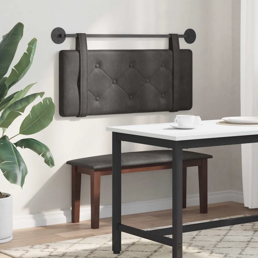Tête de lit suspendue Noir PU antique - 4