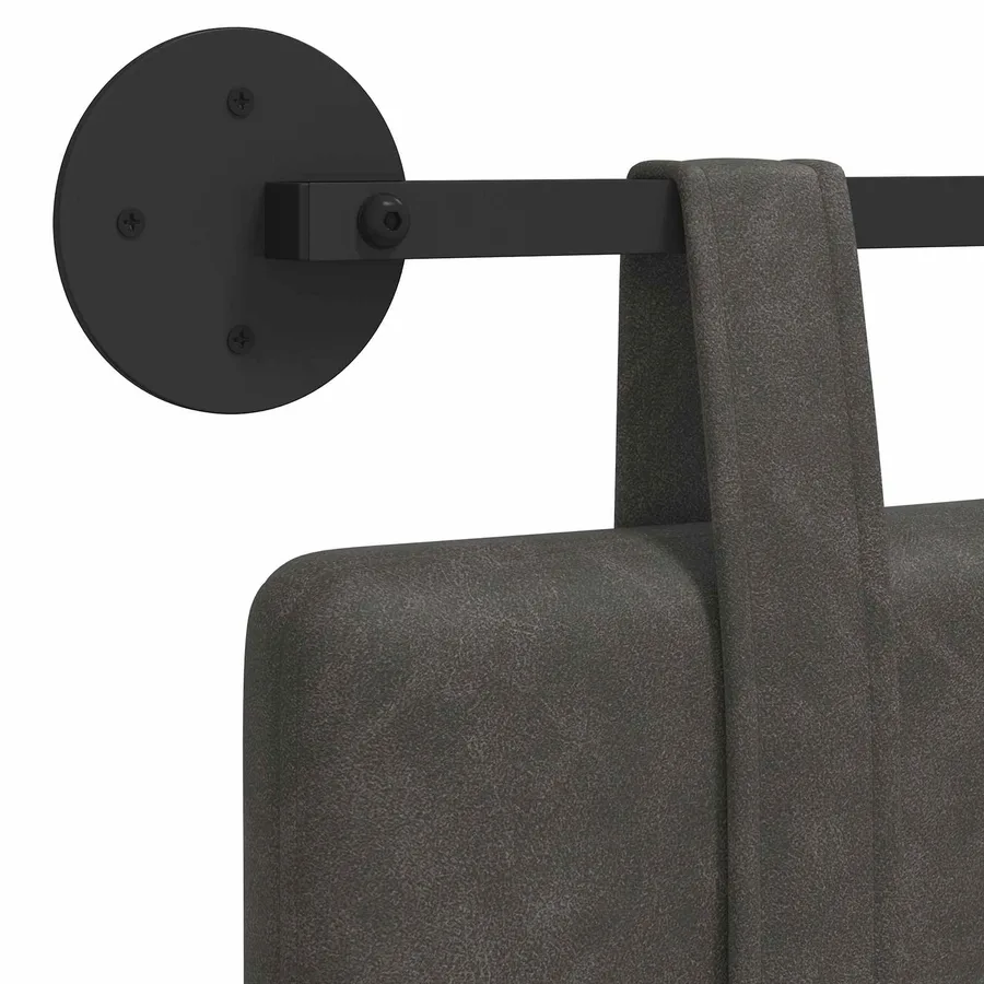 Tête de lit suspendue Noir PU antique - 9