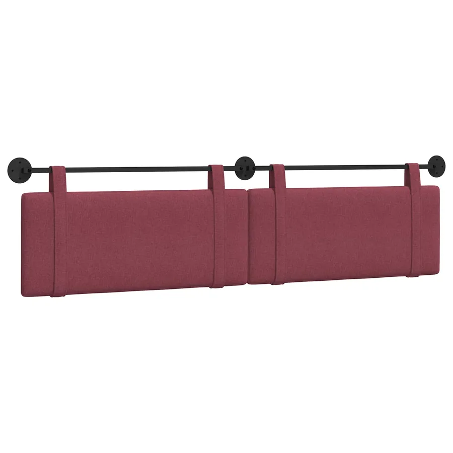 Tête de lit suspendue Bordeaux Tissu - 2