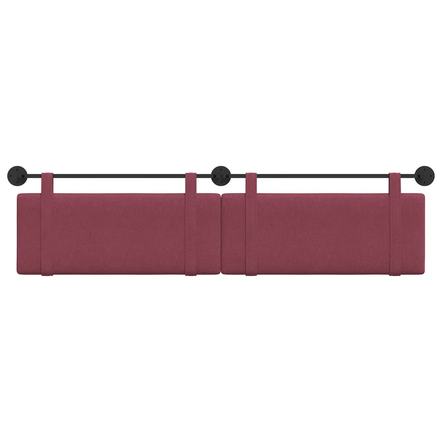 Tête de lit suspendue Bordeaux Tissu - 5