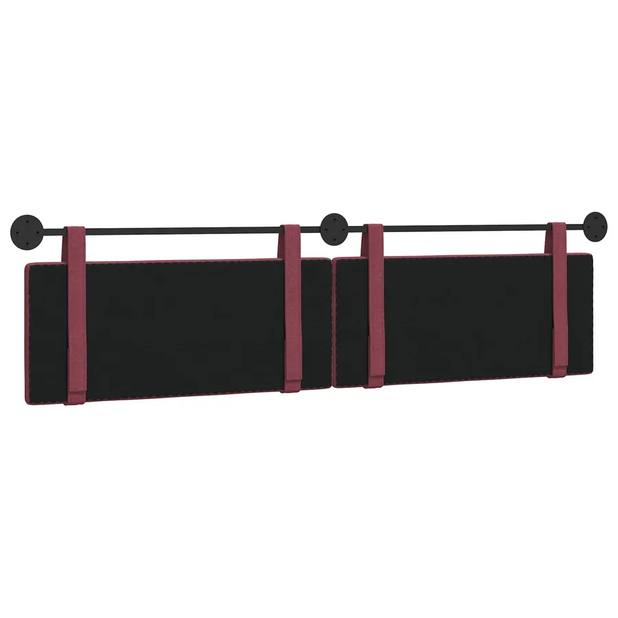 Tête de lit suspendue Bordeaux Tissu - 7