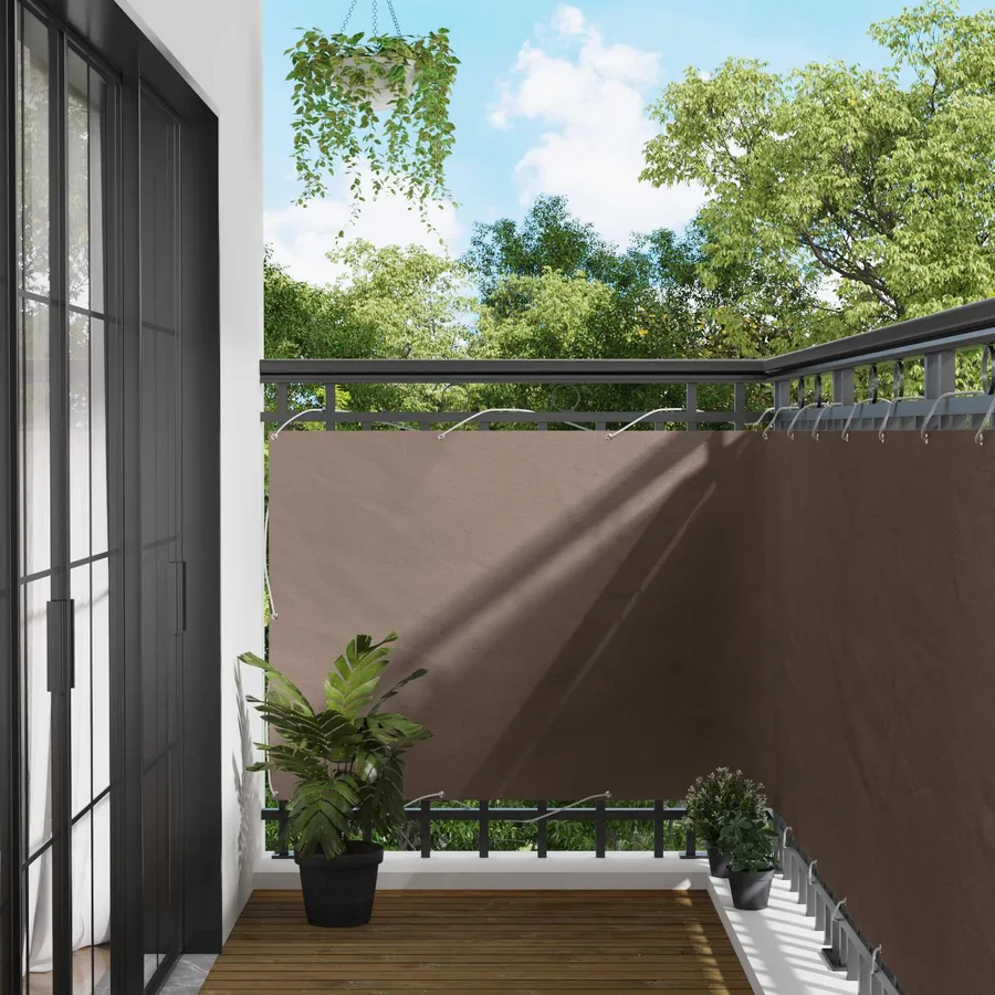 Écran de balcon 120 x 200 cm Oxford alu enduit de PU