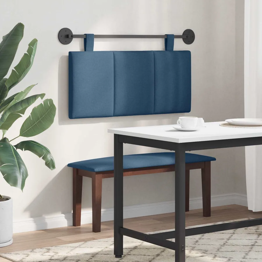 Tête de lit suspendue Bleu Tissu - 4