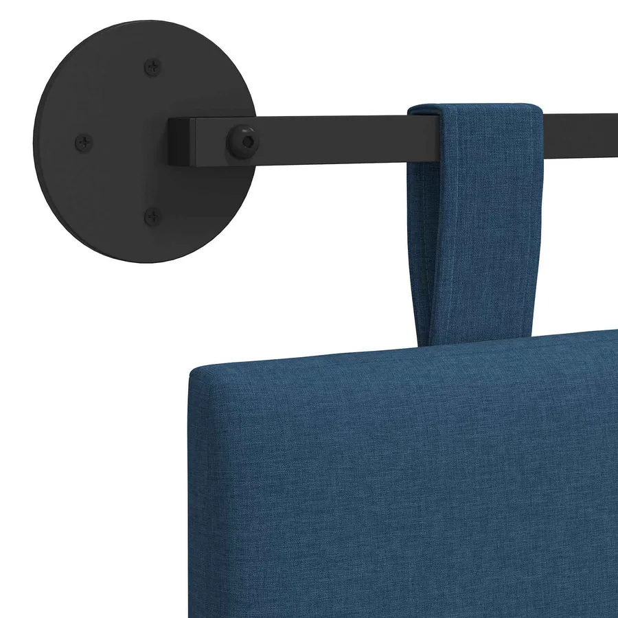 Tête de lit suspendue Bleu Tissu - 9
