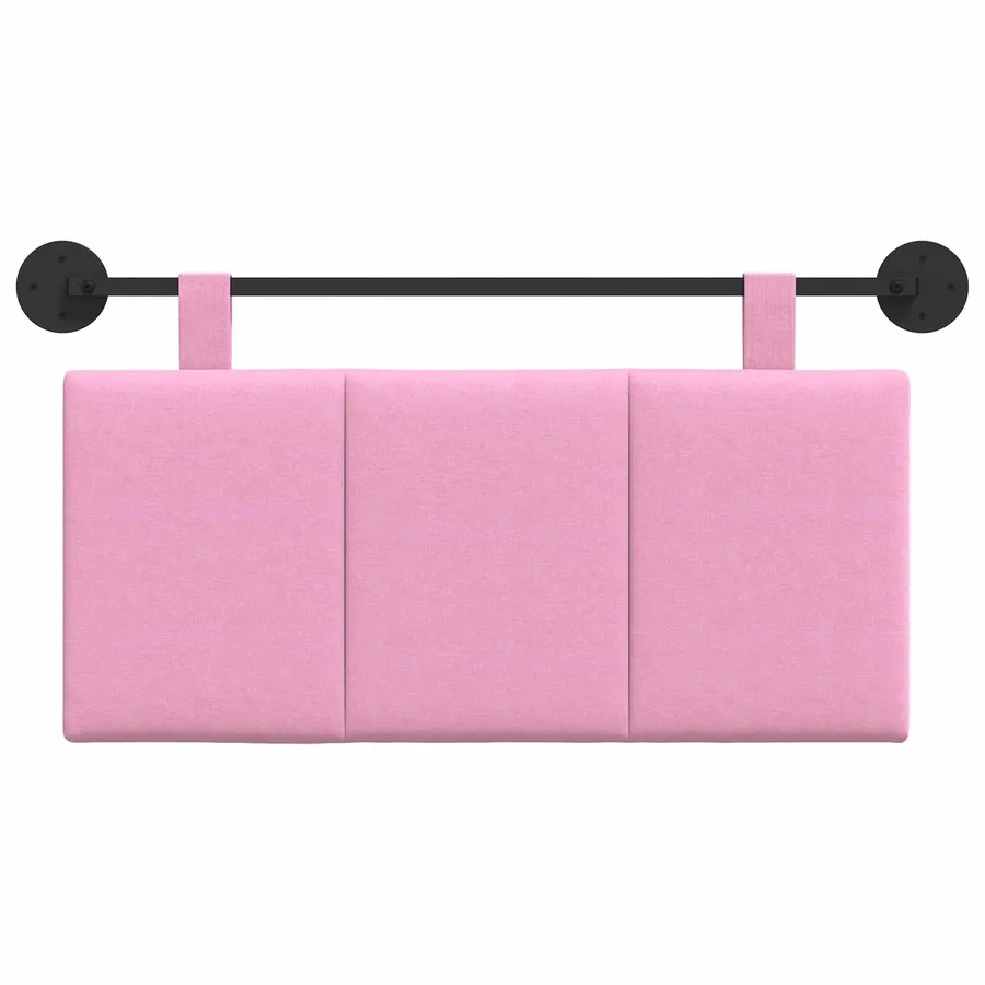 Tête de lit suspendue Rose Tissu - 5