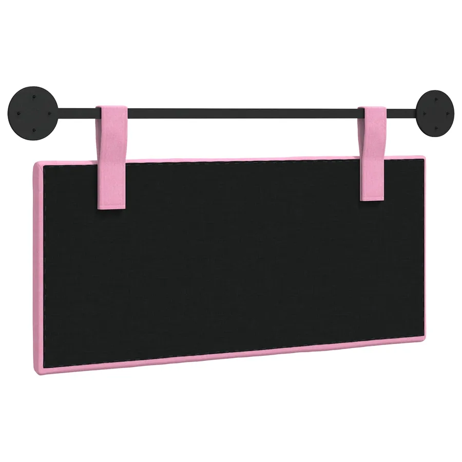 Tête de lit suspendue Rose Tissu - 7
