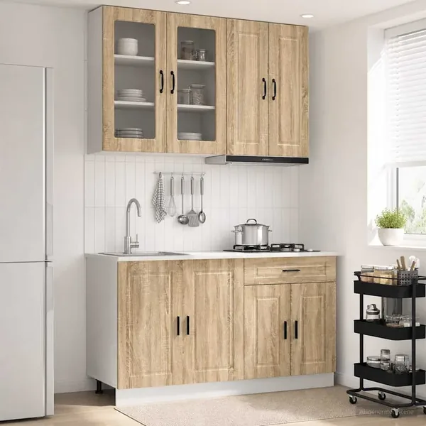 Unité de cuisine PORTO 4 pcs Chêne Sonoma Bois d'ingénierie