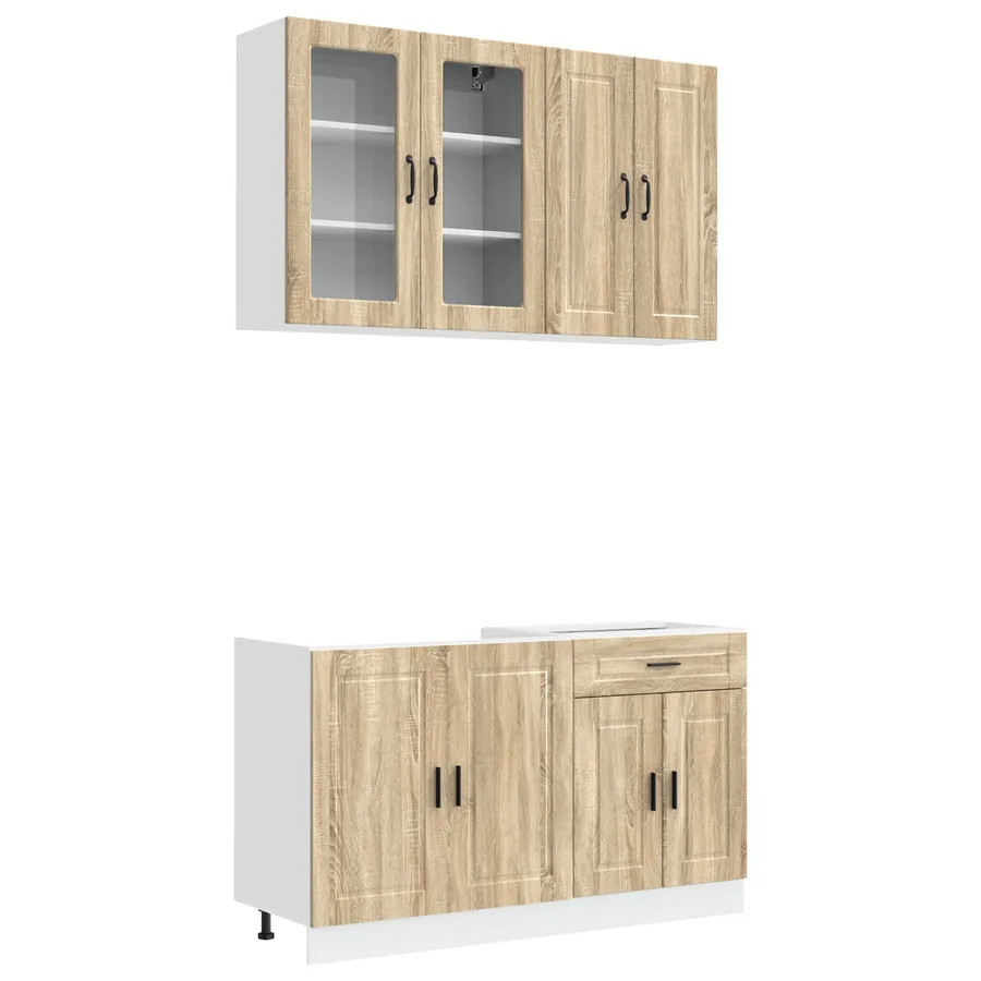 Unité de cuisine PORTO 4 pcs Chêne Sonoma Bois d'ingénierie - 2