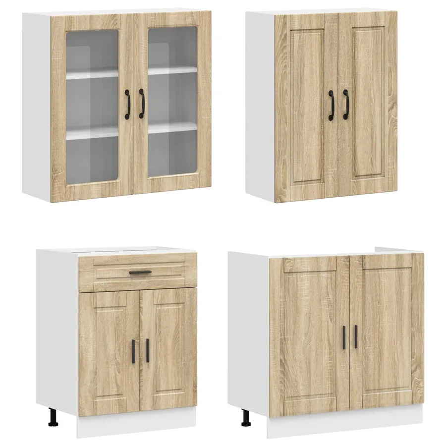 Unité de cuisine PORTO 4 pcs Chêne Sonoma Bois d'ingénierie - 3