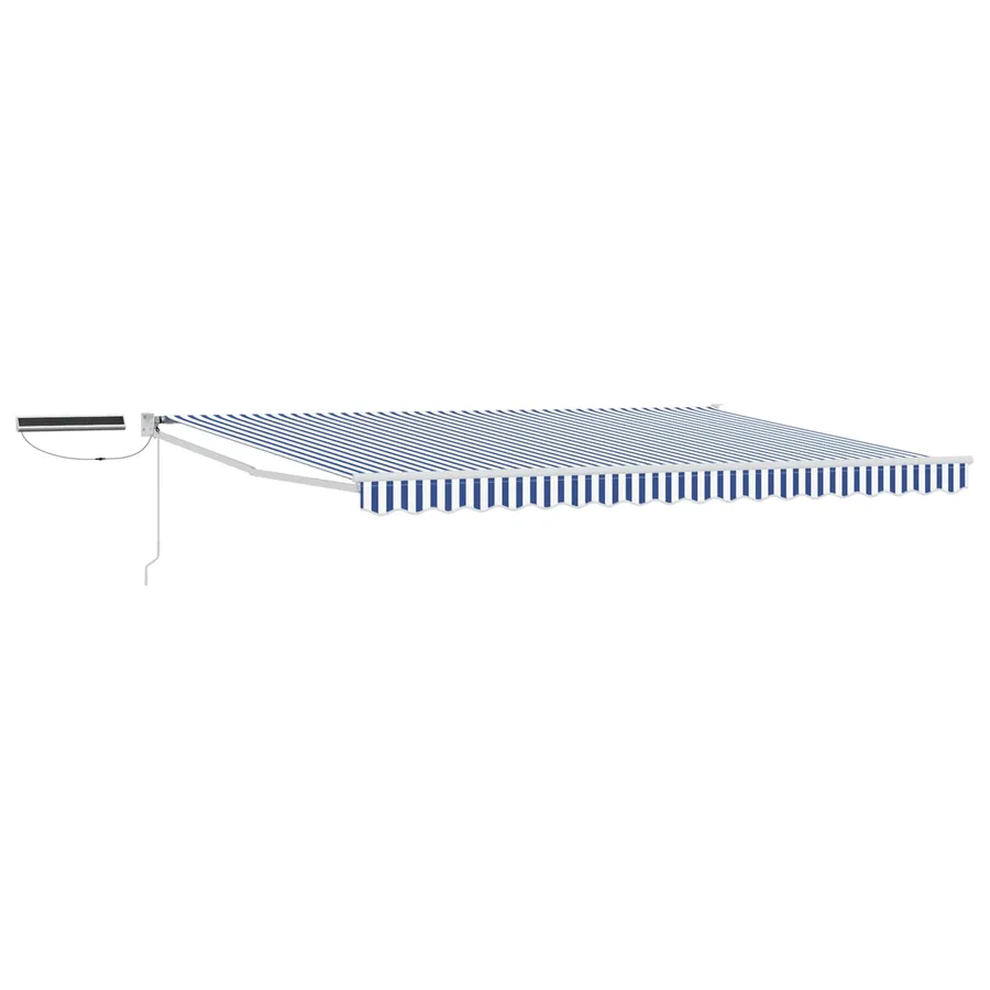 Auvent rétractable électrique Bleu et Blanc 4 x 2 m - 2