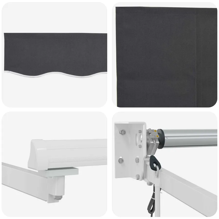 Auvent rétractable électrique Anthracite 4 × 3 m - 9