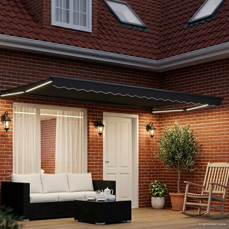 Auvent rétractable électrique Anthracite 4 × 3 m - 3