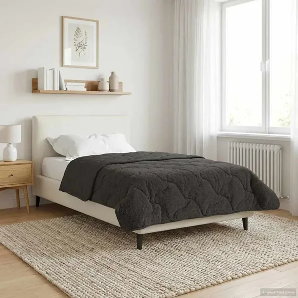 Duvet d'été simple Matelassé Anthracite 155 x 220 cm