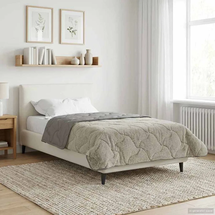Duvet complet toute l'année Matelassé Gris clair 155 x 220 cm - 4