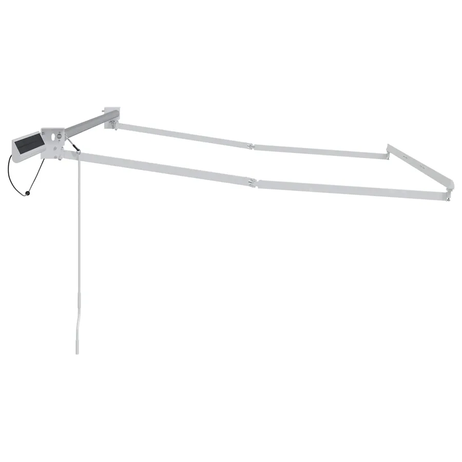Cadre de store rétractable électrique Blanc 3 x 2,5 m Acier - 4