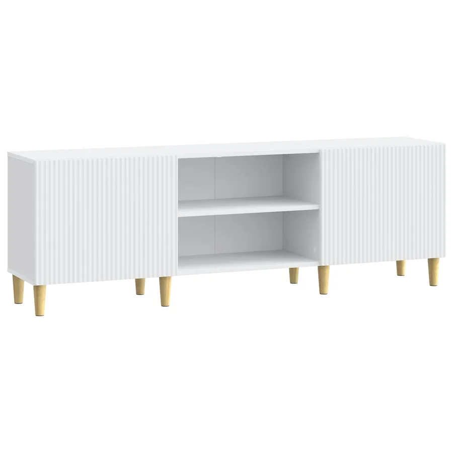 Meuble TV Blanc 150 x 31 x 50 cm Bois d'ingénierie - 2