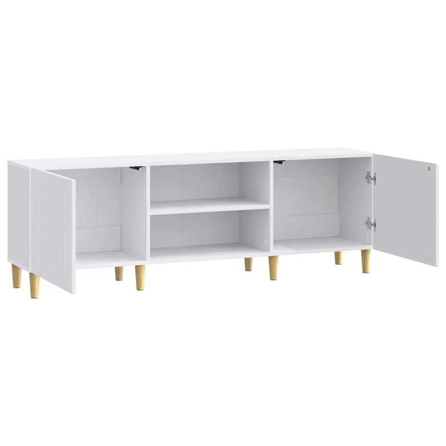 Meuble TV Blanc 150 x 31 x 50 cm Bois d'ingénierie - 5