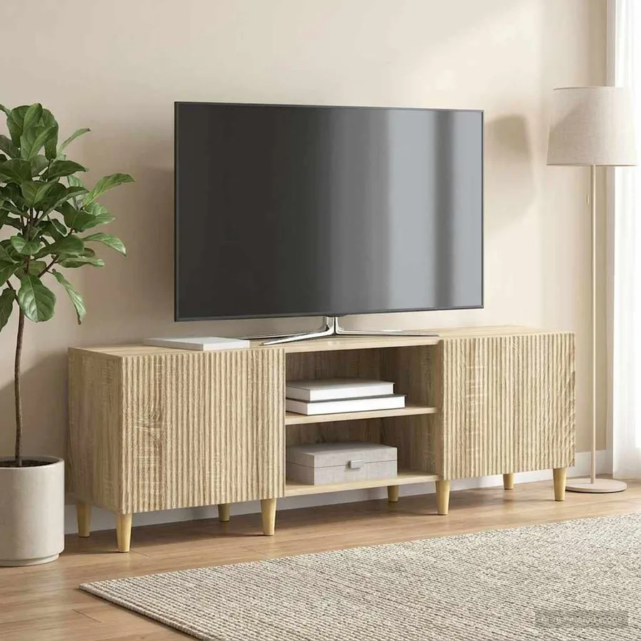 Meuble TV Chêne Sonoma 150 x 31 x 50 cm Bois d'ingénierie - 4