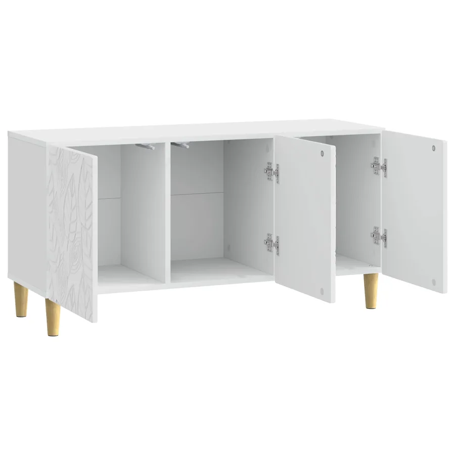 Meuble TV 99 x 34,5 x 50 cm Blanc brillant Bois d'ingénierie - 4