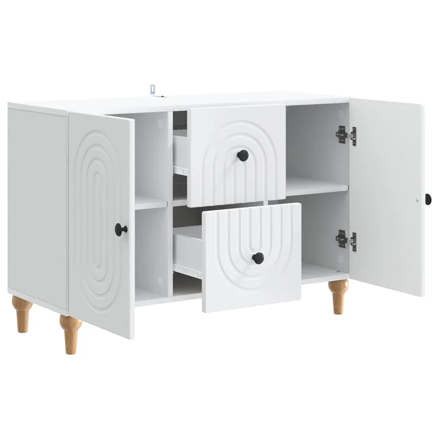 Meuble TV avec tiroir Blanc 89 x 34,5 x 60 cm Bois d'ingénierie - 5