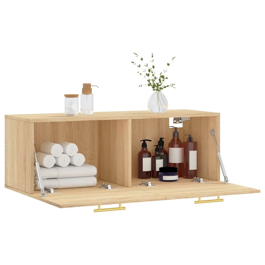 Armoire murale chêne sonoma 100x36,5x35 cm bois d'ingénierie - 4