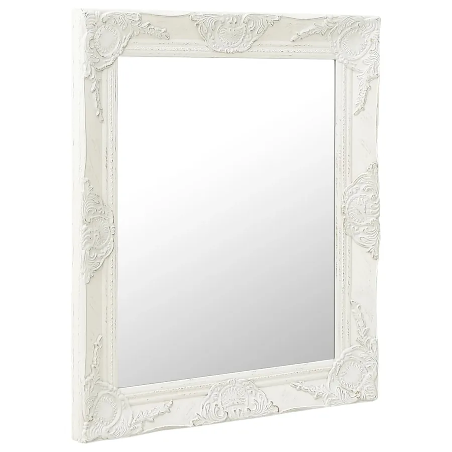Miroir mural style baroque 50x60 cm Blanc - 2
