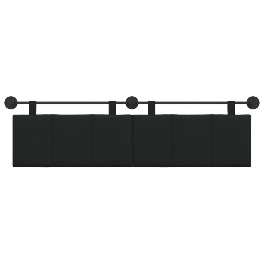 Tête de lit suspendue Noir Tissu - 5