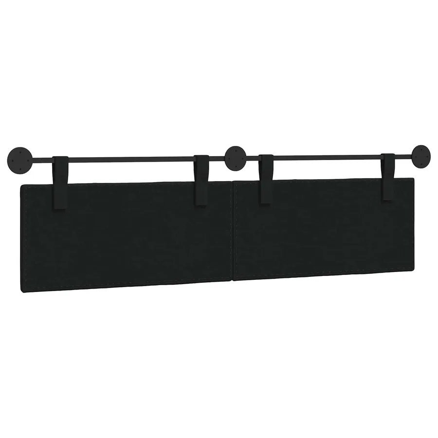 Tête de lit suspendue Noir Tissu - 7