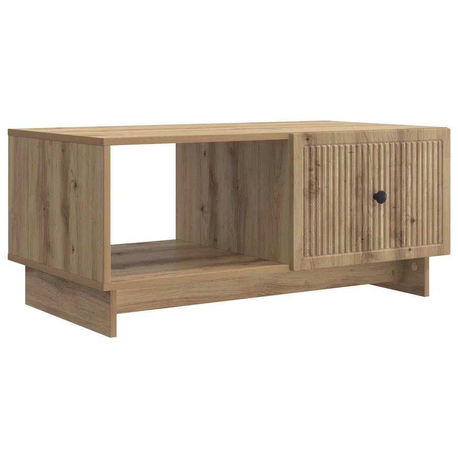 Table basse Chêne artisanal 90 x 50 x 40 cm Bois d'ingénierie - 2