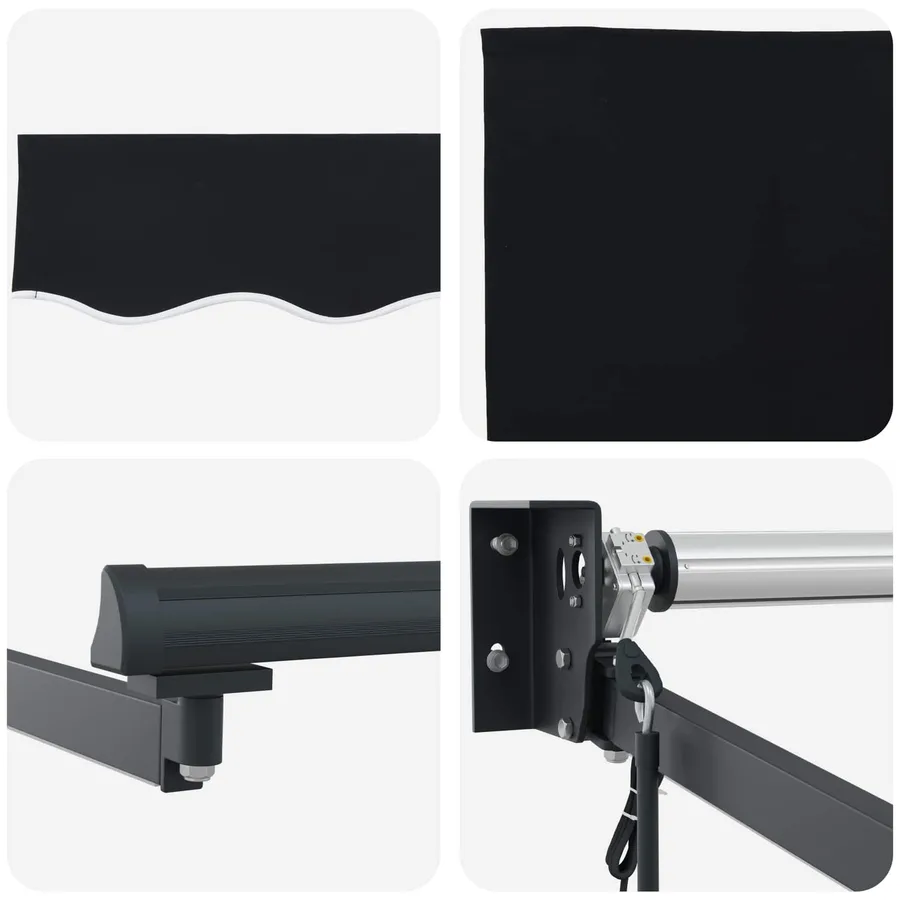 Auvent rétractable électrique Noir 3,5 x 2,5 m - 9