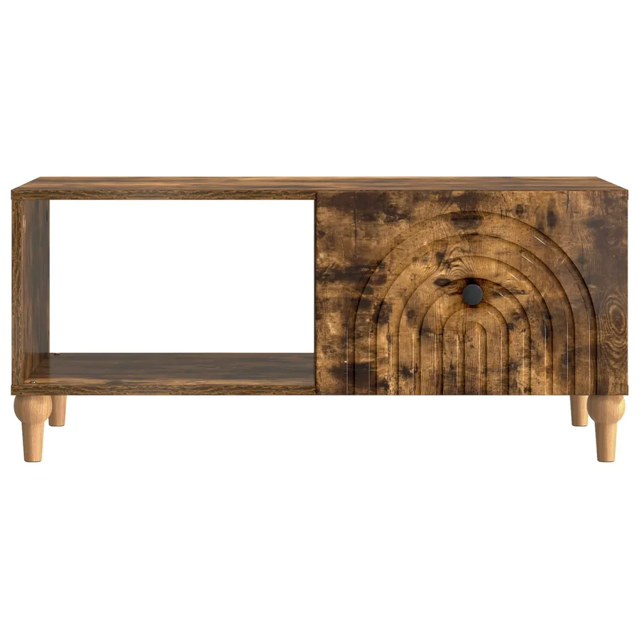 Table basse Chêne fumé 90 x 50 x 40 cm Bois d'ingénierie - 5