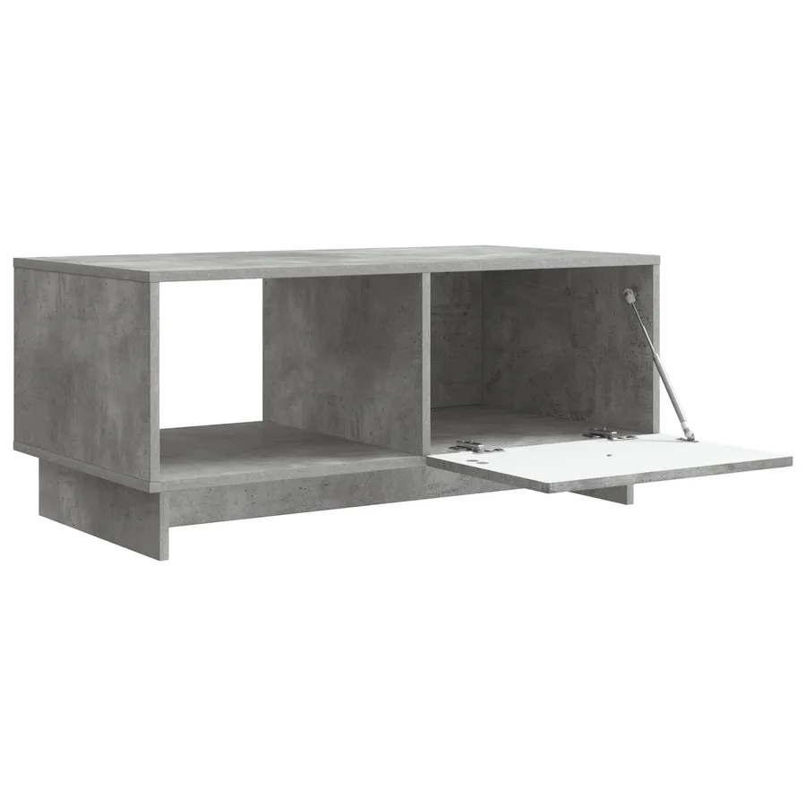 Table basse Gris béton 90 x 50 x 40 cm Bois d'ingénierie - 4