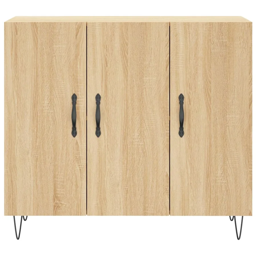 Buffet chêne sonoma 90x34x80 cm bois d'ingénierie - 6