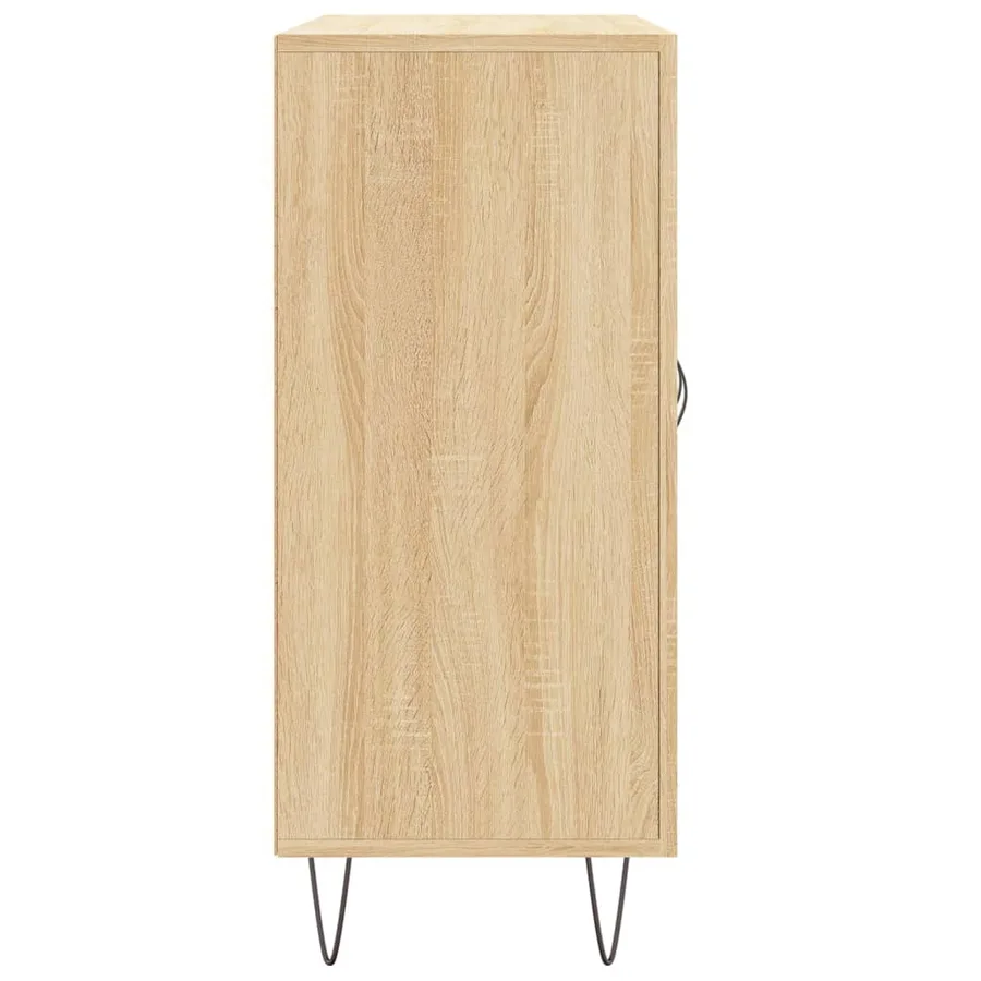 Buffet chêne sonoma 90x34x80 cm bois d'ingénierie - 7