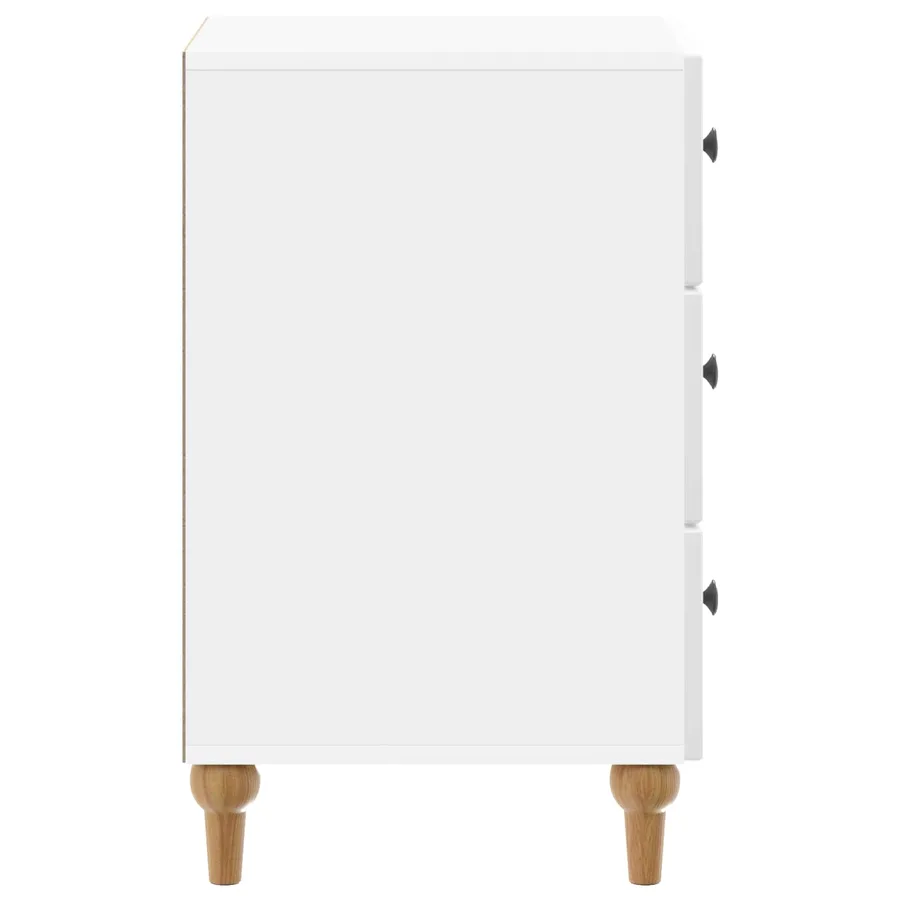 Cabinet de chevet avec tiroir Blanc brillant 43 x 41 x 66,5 cm - 6
