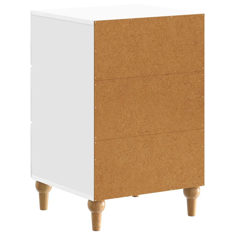Cabinet de chevet avec tiroir Blanc brillant 43 x 41 x 66,5 cm - 7