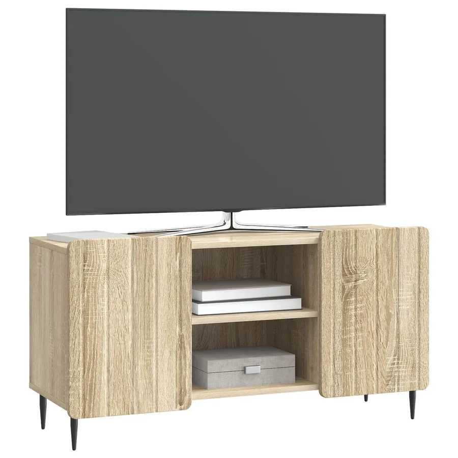 Meuble TV Chêne Sonoma 102 x 34,5 x 52 cm Bois d'ingénierie - 3