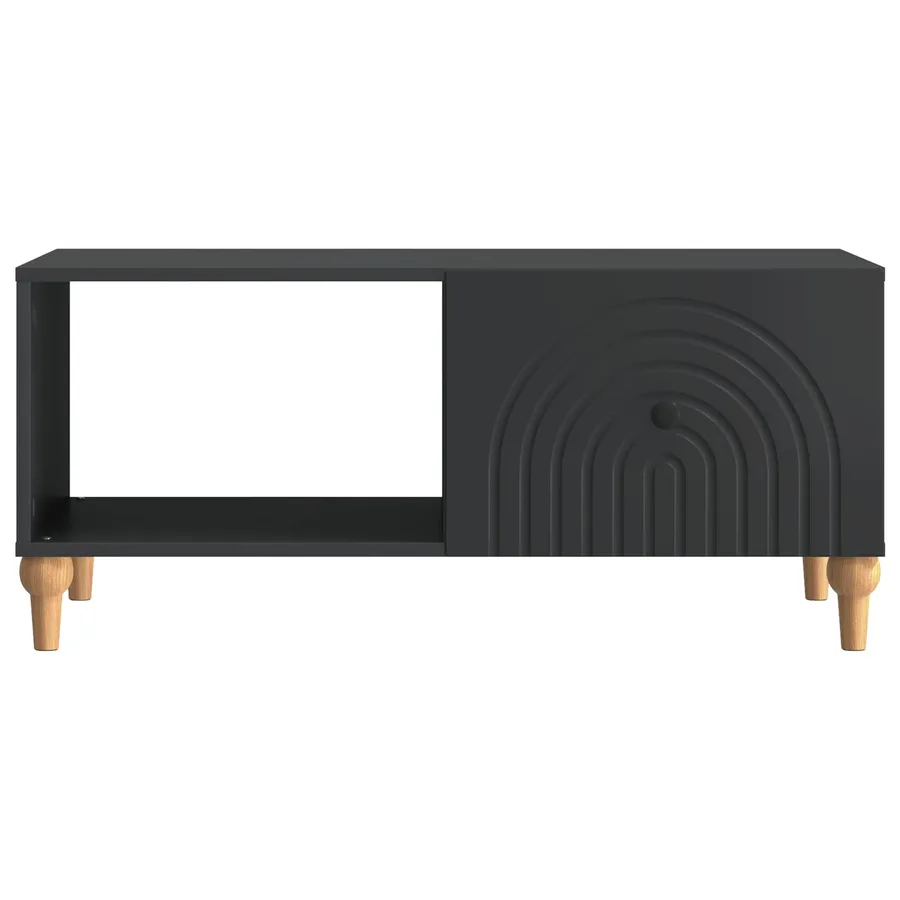 Table basse Noir 90 x 50 x 40 cm Bois d'ingénierie - 5