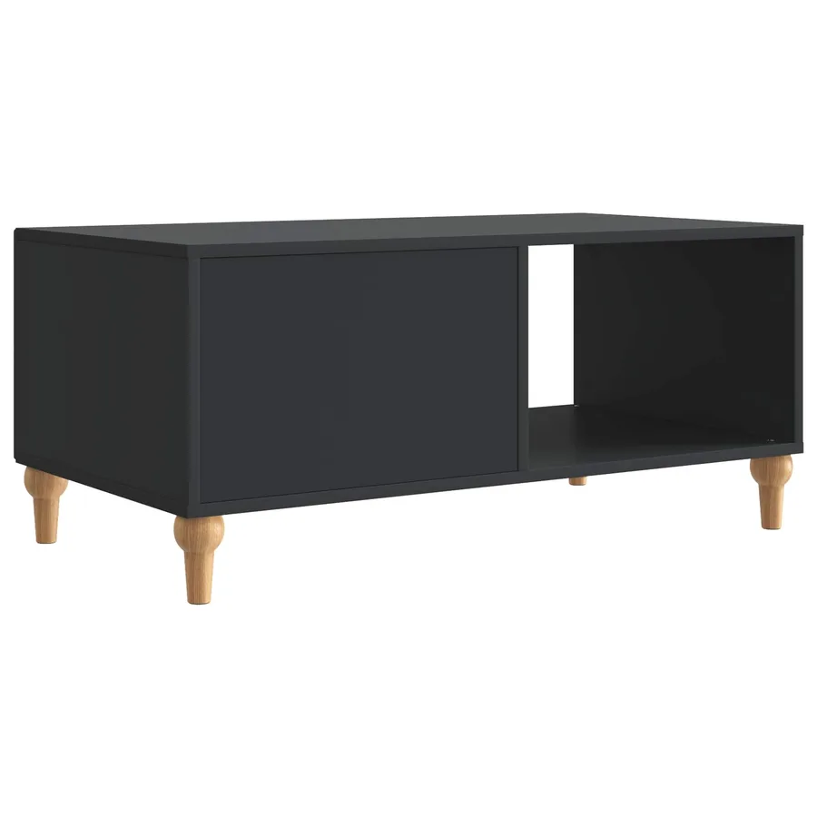 Table basse Noir 90 x 50 x 40 cm Bois d'ingénierie - 7