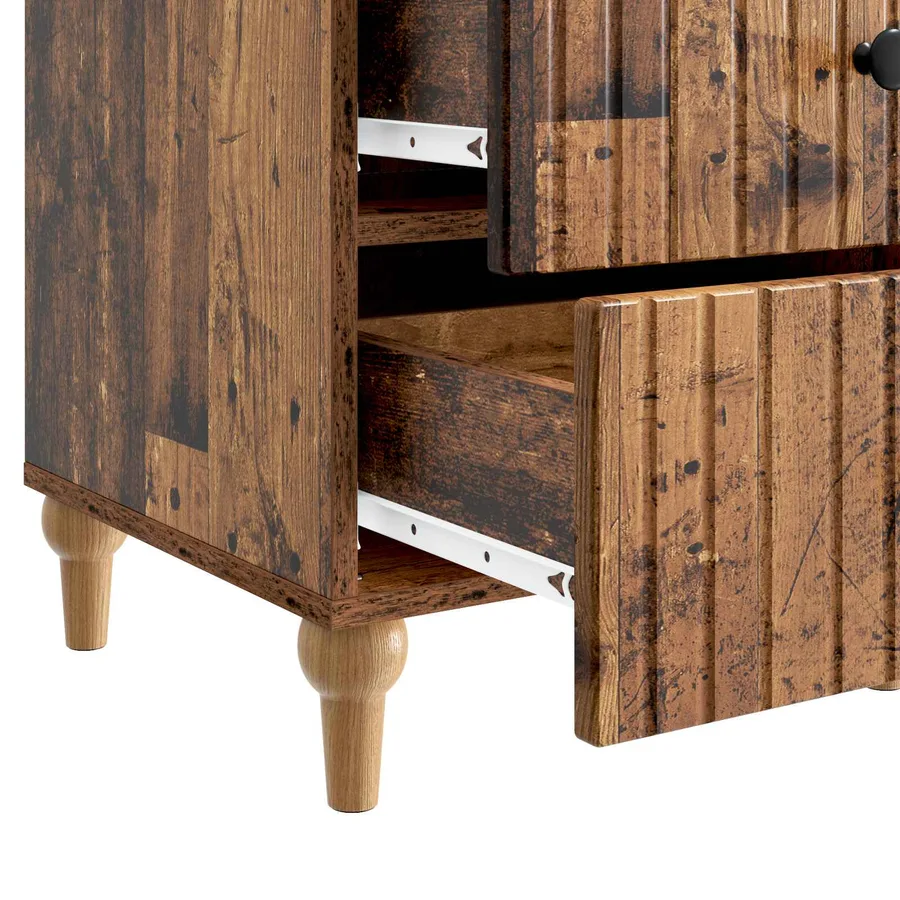 Cabinet de chevet avec tiroir Bois ancien 43 x 41 x 66,5 cm - 9