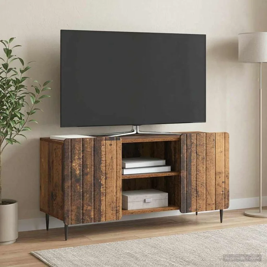 Meuble TV Bois ancien 102 x 34,5 x 52 cm Bois d'ingénierie - 4