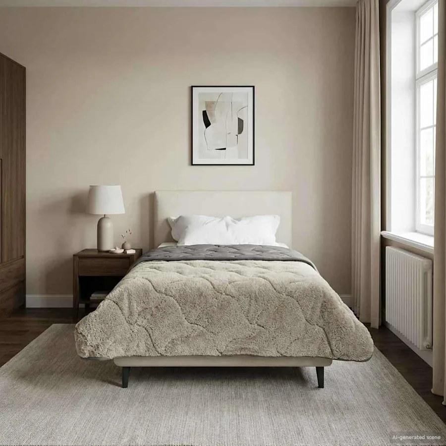 Duvet complet toute l'année Matelassé Gris clair 155 x 200 cm