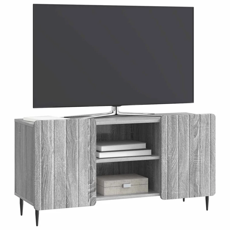 Meuble TV Sonoma gris 102 x 34,5 x 52 cm Bois d'ingénierie - 3