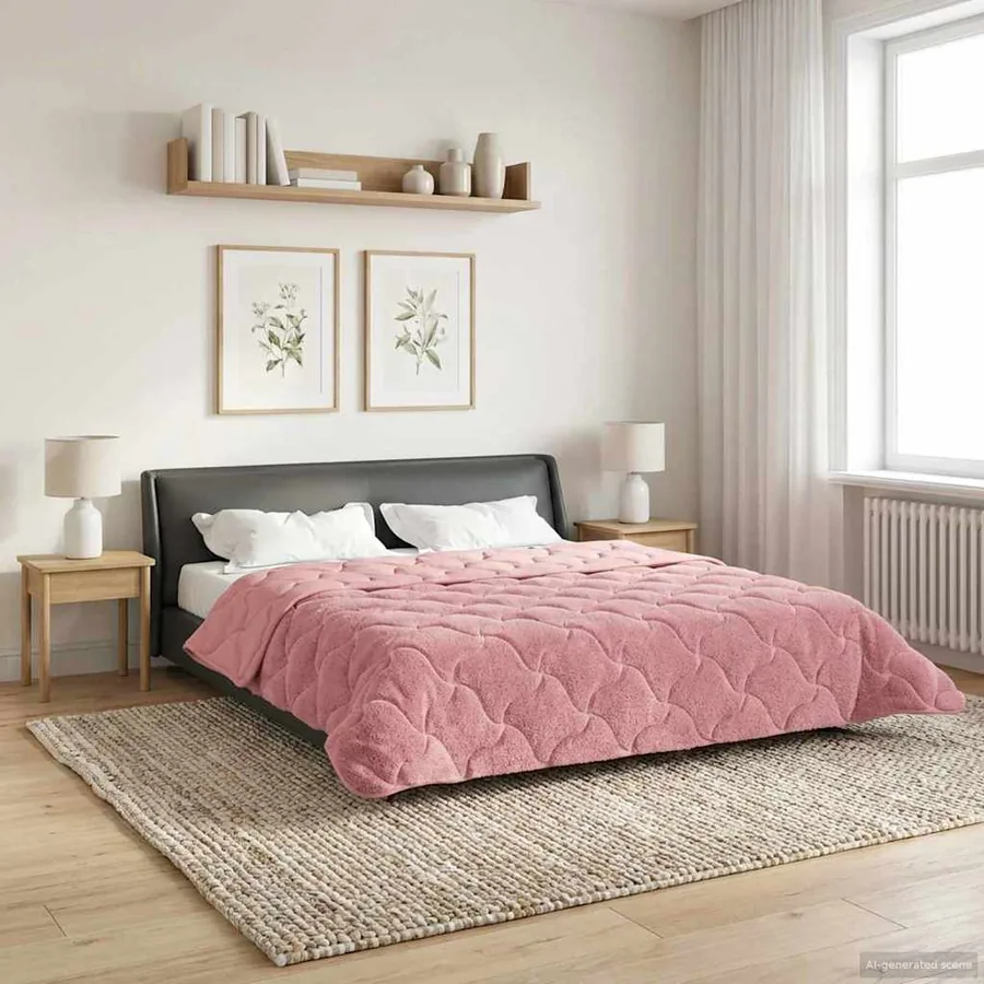 Duvet complet toute l'année Matelassé Rose 220 x 240 cm