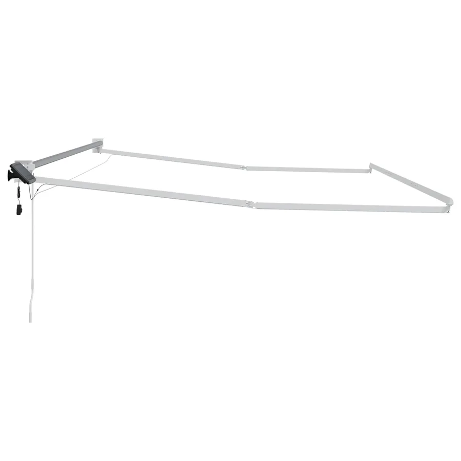 Cadre de store rétractable électrique Blanc 4 x 2 m Aluminium - 6