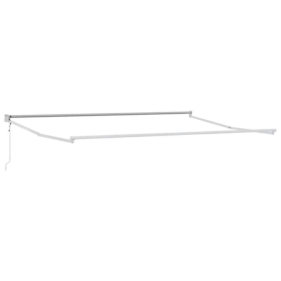 Cadre de store rétractable électrique Blanc 4 x 2 m Aluminium - 2