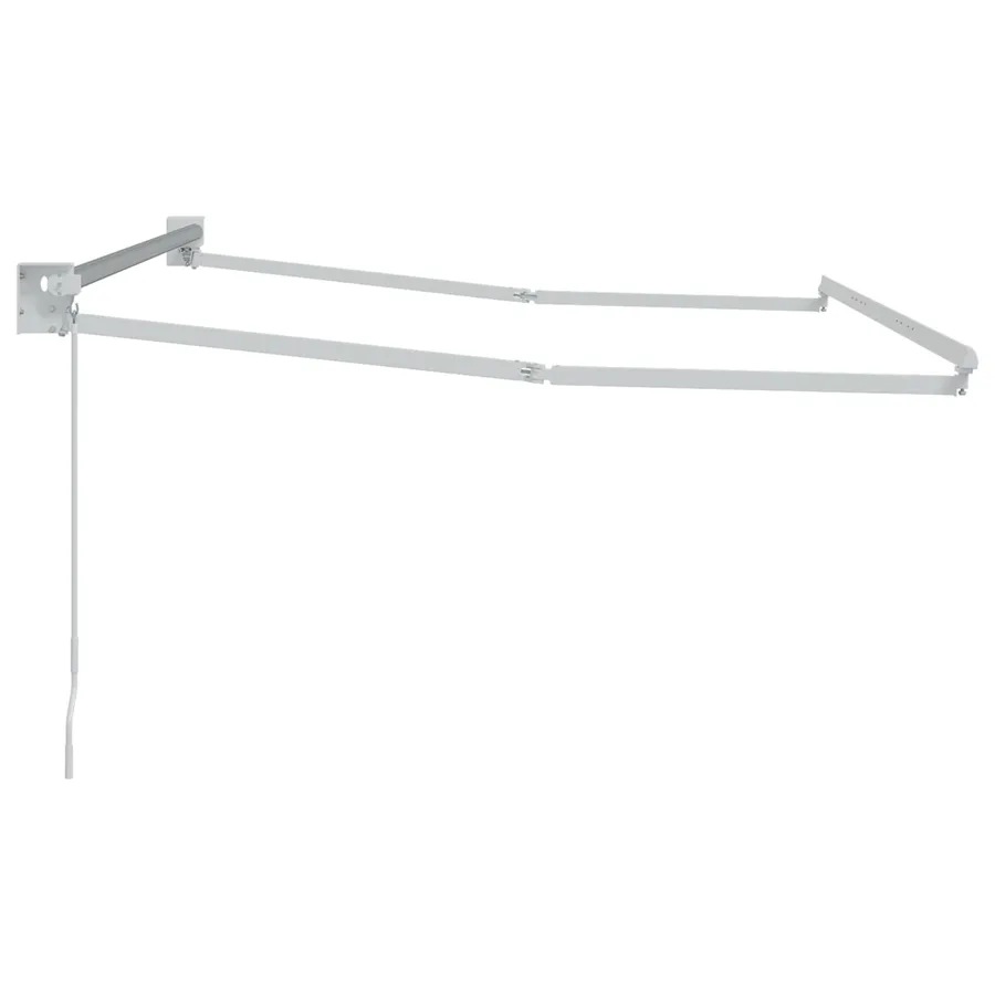 Cadre de store rétractable manuel Blanc 2,5 x 2 m Aluminium - 4