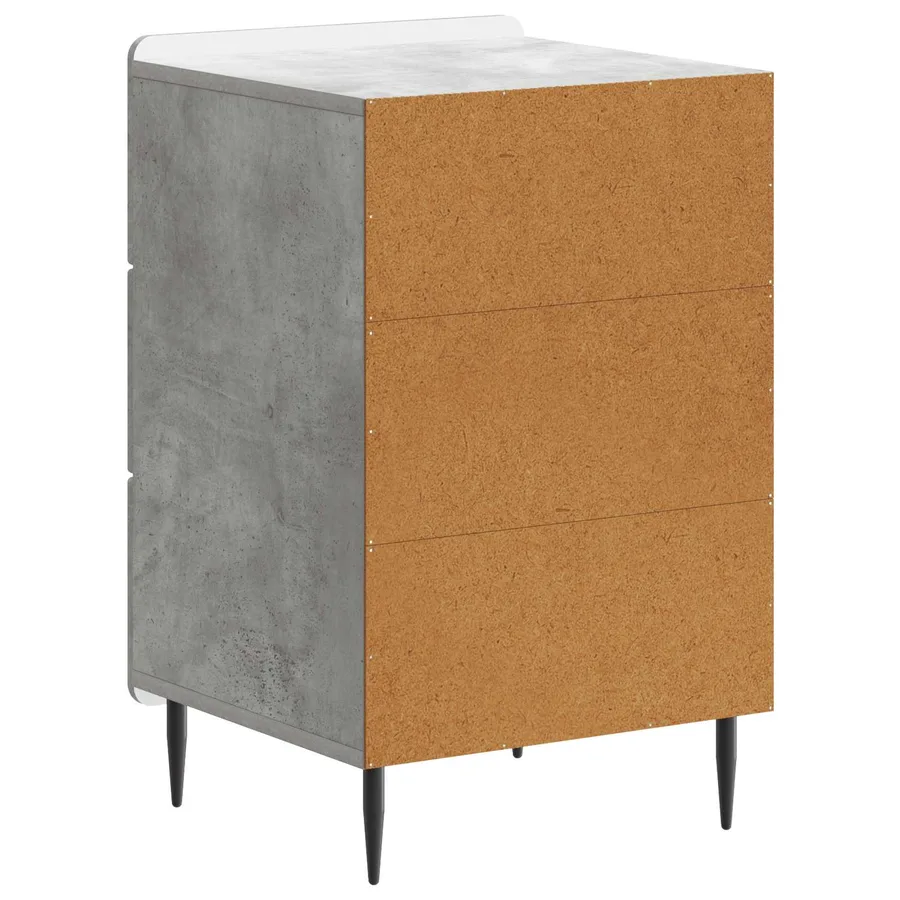 Cabinet de chevet Gris béton 43 x 41 x 68 cm Bois d'ingénierie - 7