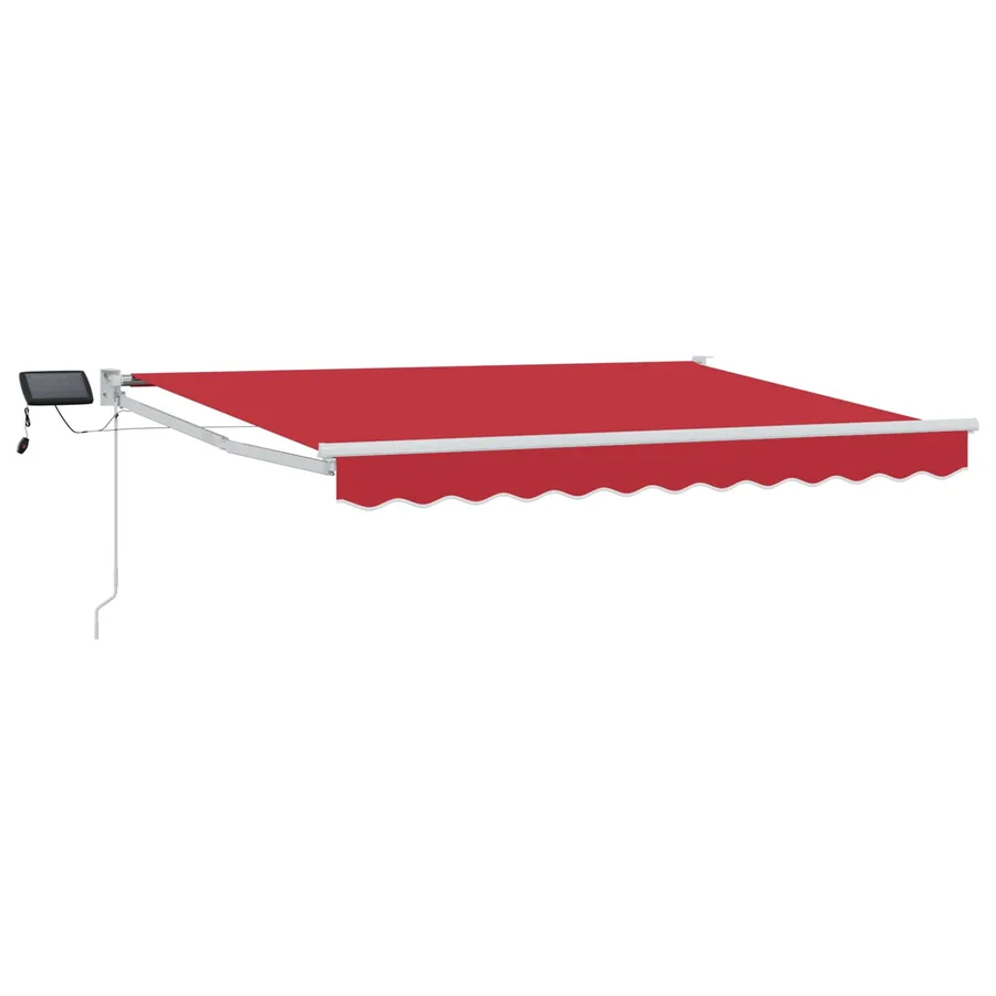 Store rétractable manuel avec LEDs Rouge et Blanc 3 x 2,5 m - 2
